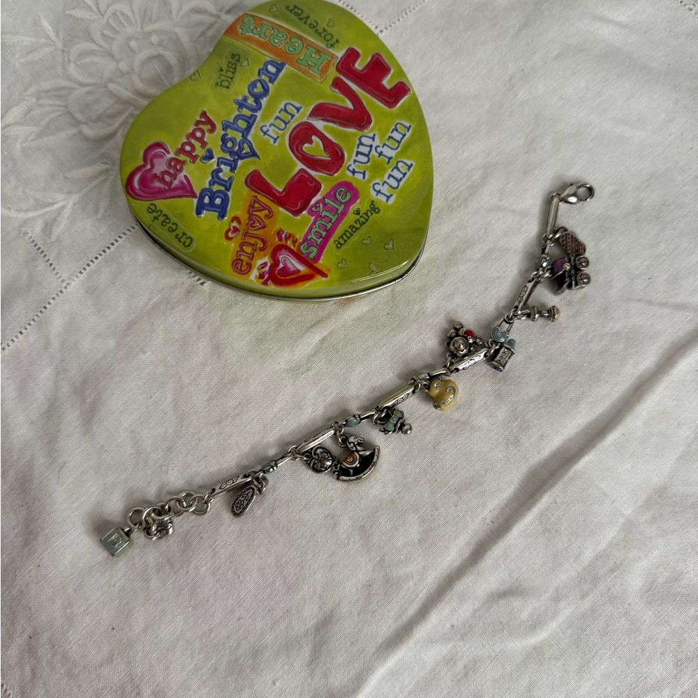 Brighton baby love boy blue charm retired bracelet EUC